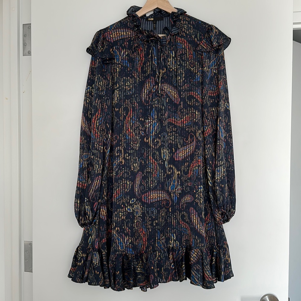 MAJE Short ruffled dress